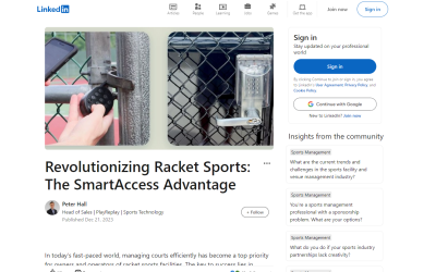 Revolutionizing Racket Sports: The SmartAccess Advantage