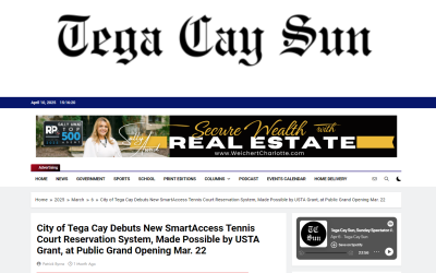 City of Tega Cay Debuts New SmartAccess Tennis Court Reservation System